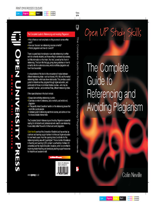 Title details for The Complete Guide to Referencing and Avoiding Plagiarism by Colin Neville - Available